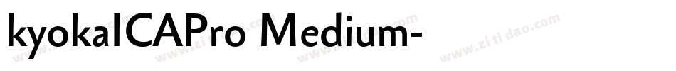 kyokaICAPro Medium字体转换